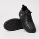 Women's lace-up sneakers with side zipper and flat textured sole