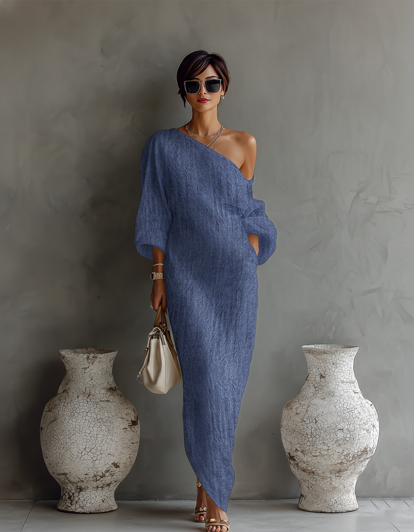 Noemie - Off-Shoulder Flowing Maxi Dress