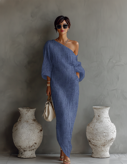 Noemie - Off-Shoulder Flowing Maxi Dress