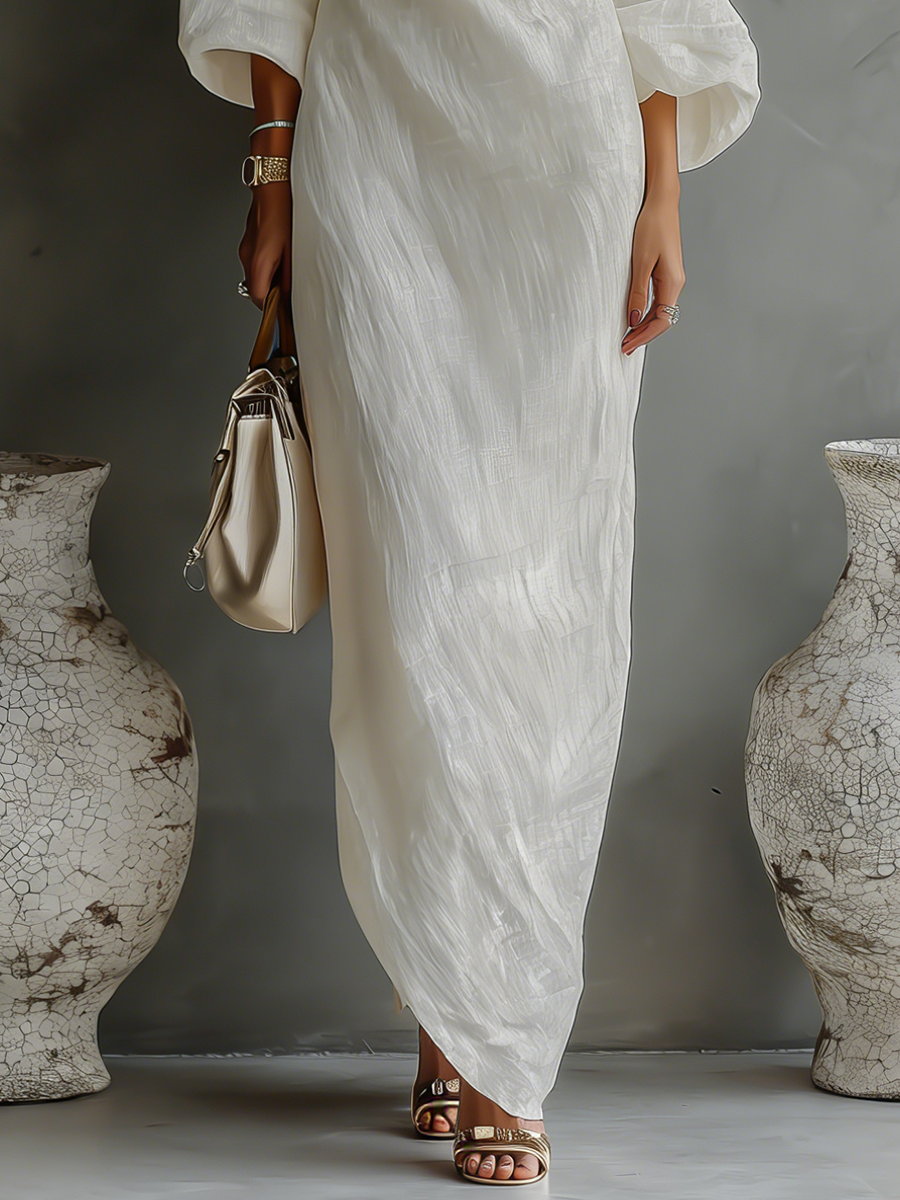Noemie - Off-Shoulder Flowing Maxi Dress