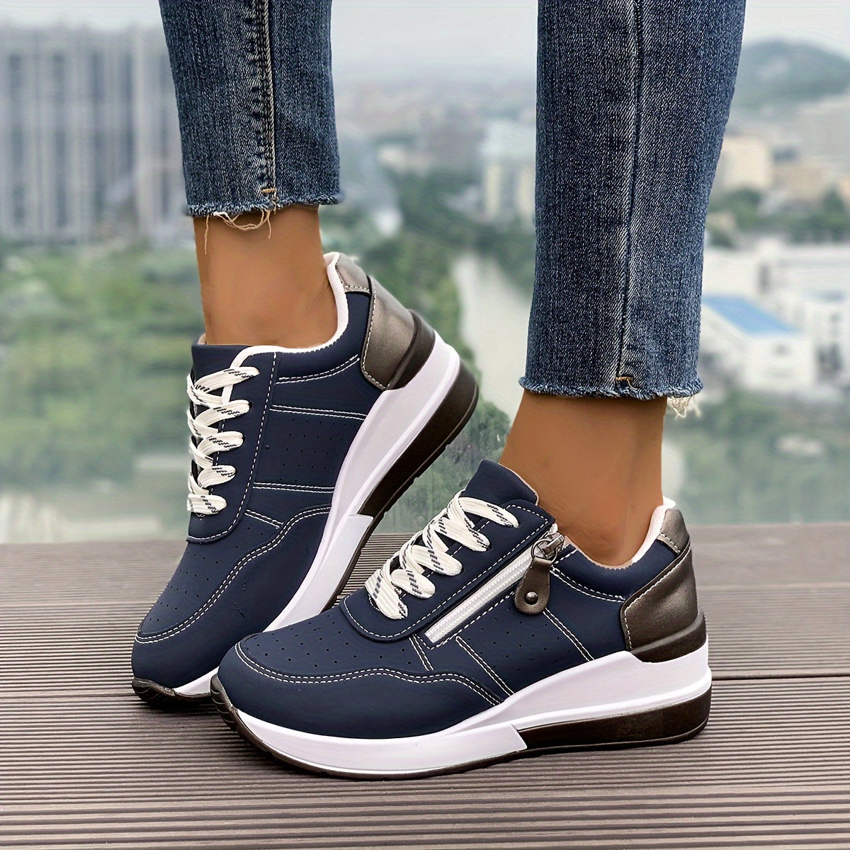 Elara Orthopedic Zip Sneakers