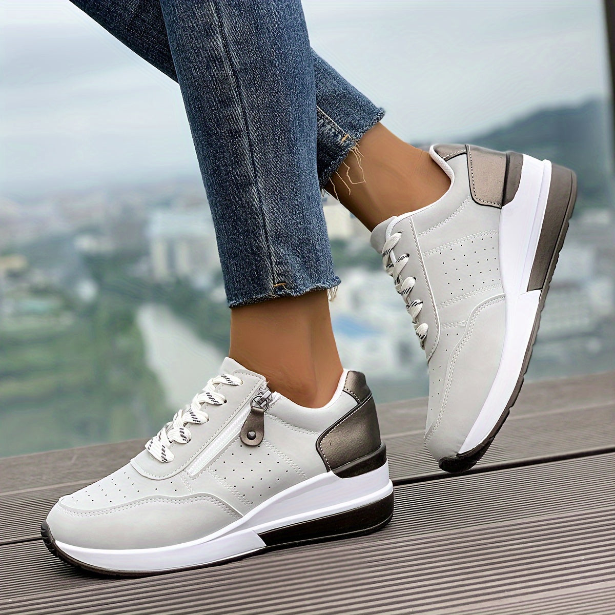 Elara Orthopedic Zip Sneakers