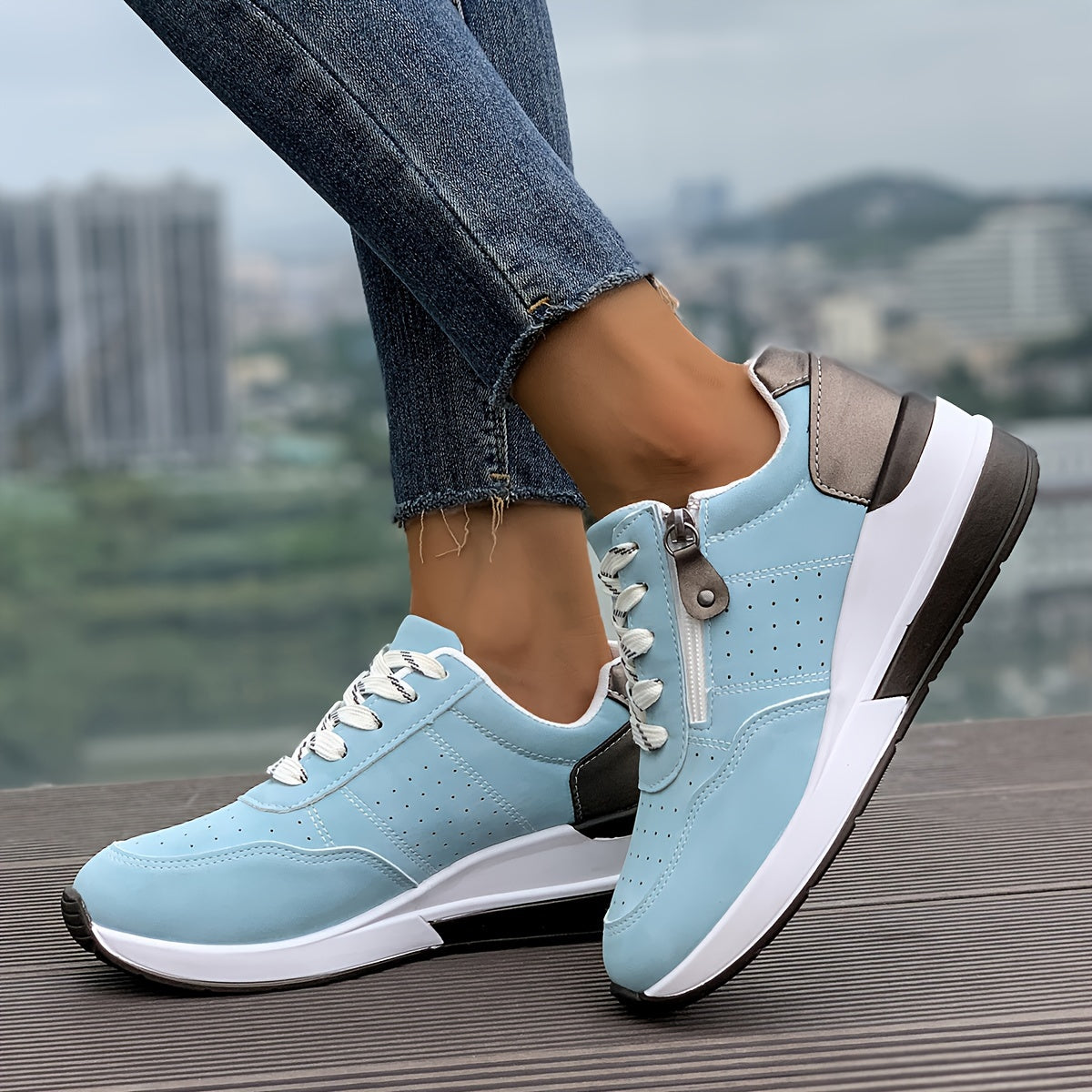 Elara Orthopedic Zip Sneakers