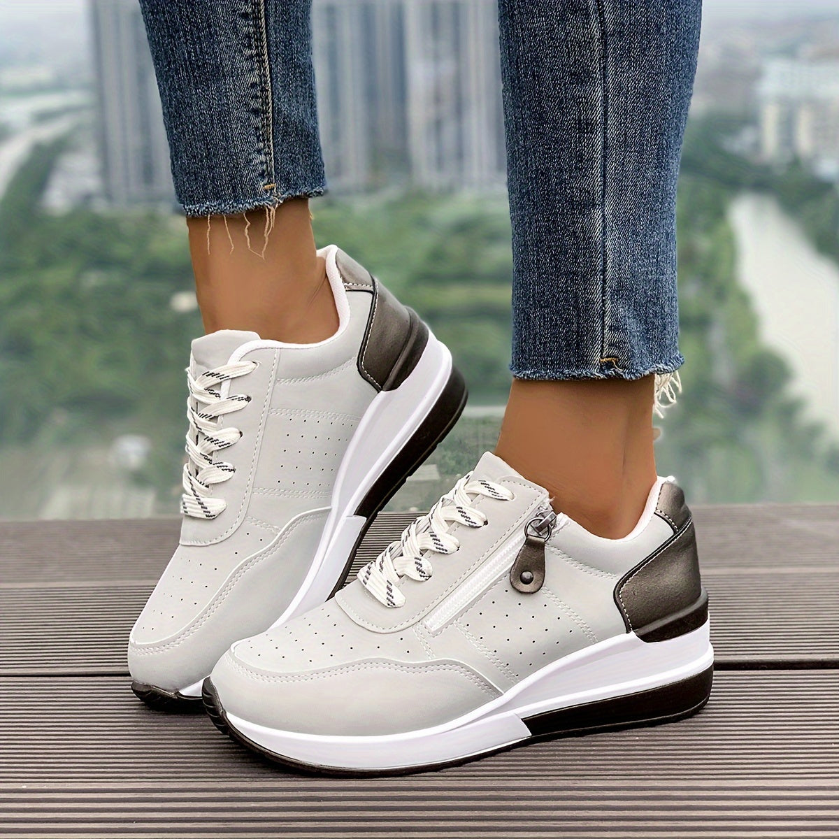 Elara Orthopedic Zip Sneakers