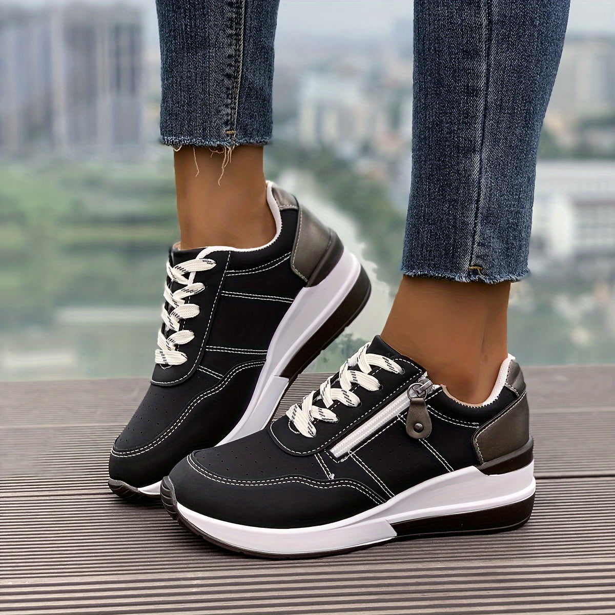Elara Orthopedic Zip Sneakers