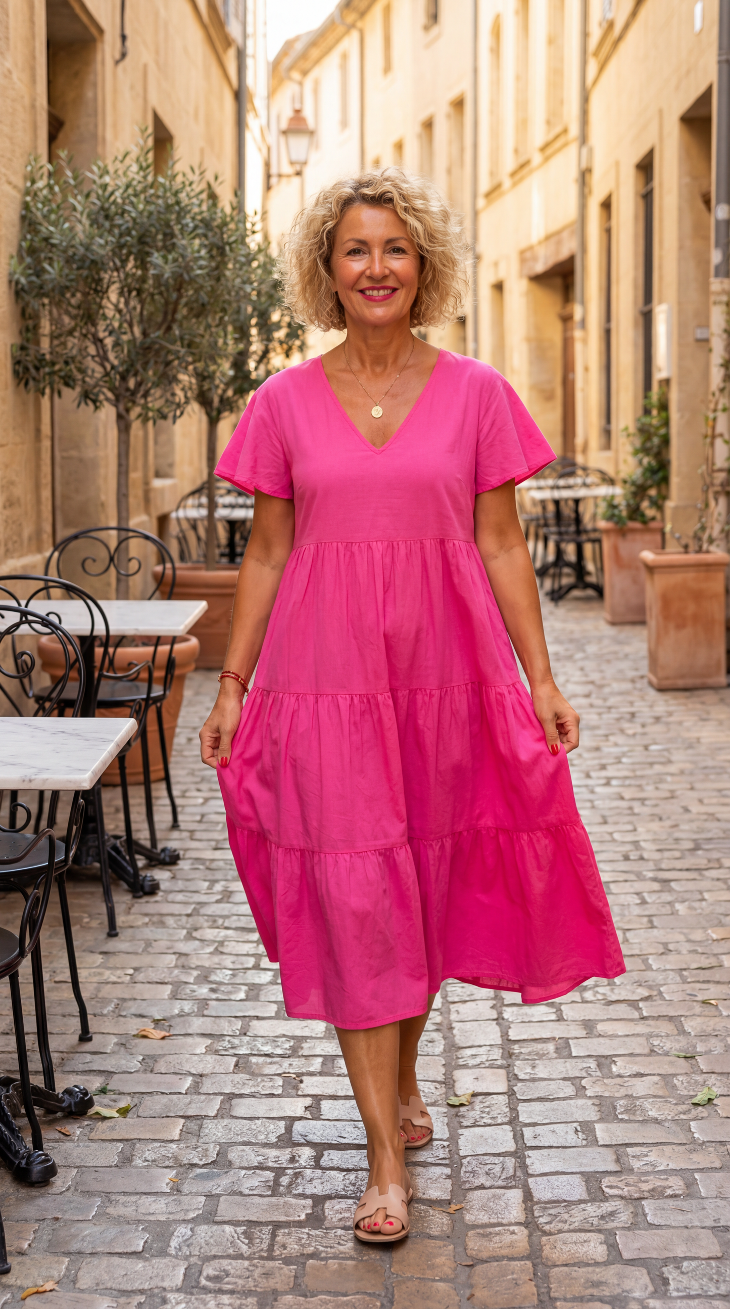 Lila V-Neck Loose Dress