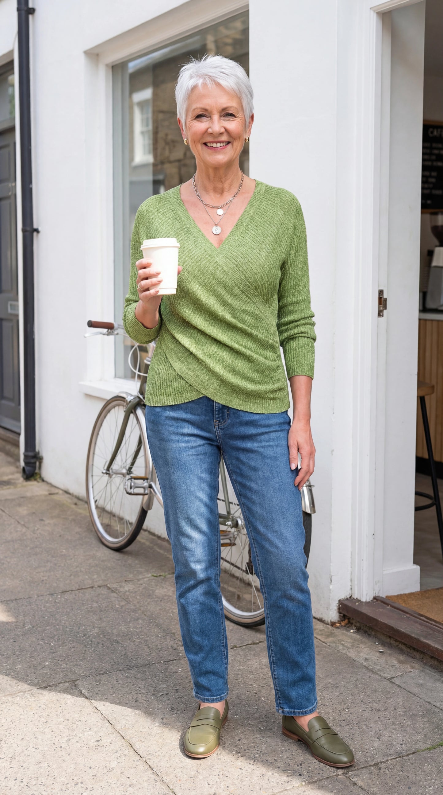 Evelina Elegant Wrap V-neck Top