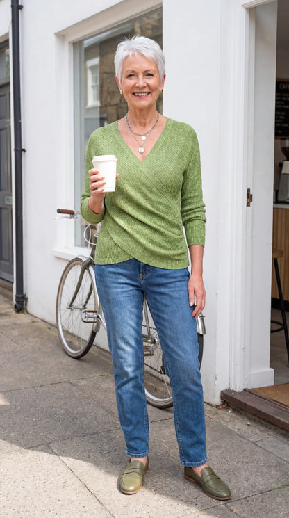 Evelina Elegant Wrap V-neck Top