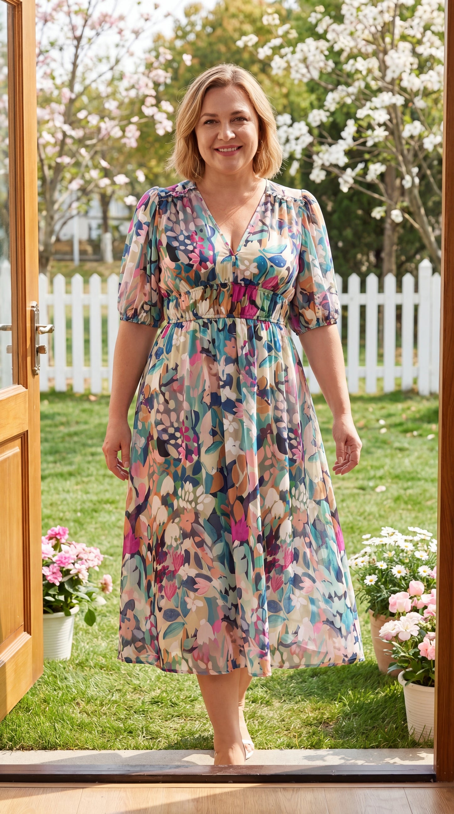 Fiora Floral Smocked Midi Dress