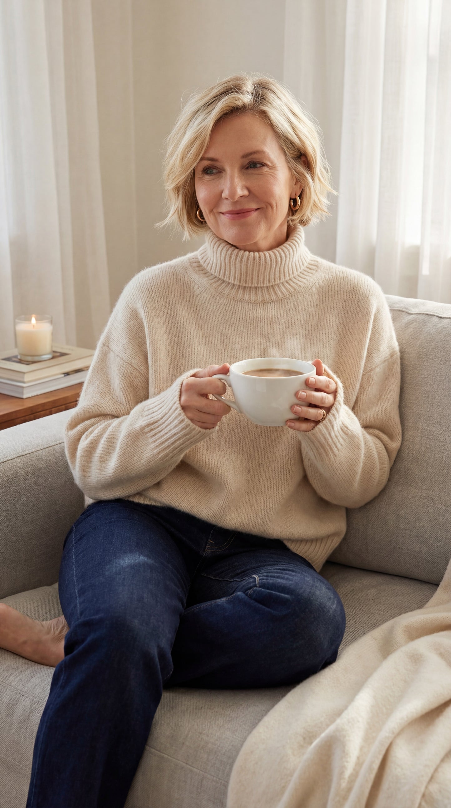 Lila High Collar Cashmere Sweater