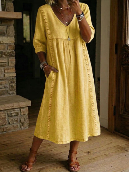 Juniper - Chic Patchwork Maxi Dress