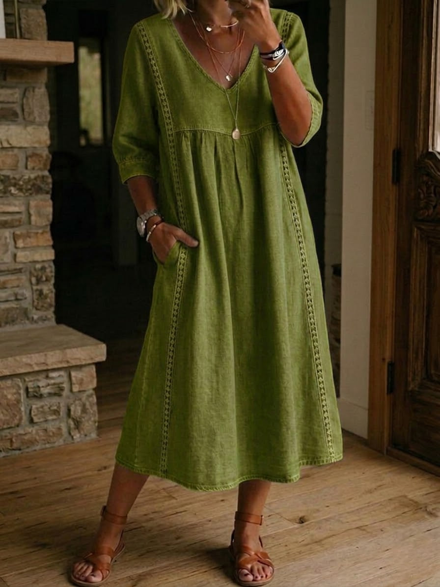 Juniper - Chic Patchwork Maxi Dress