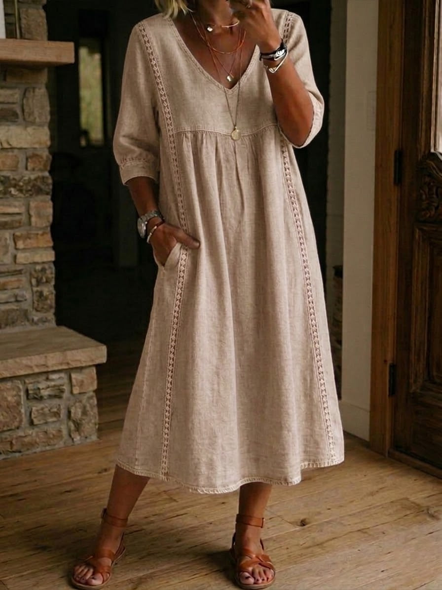 Juniper - Chic Patchwork Maxi Dress