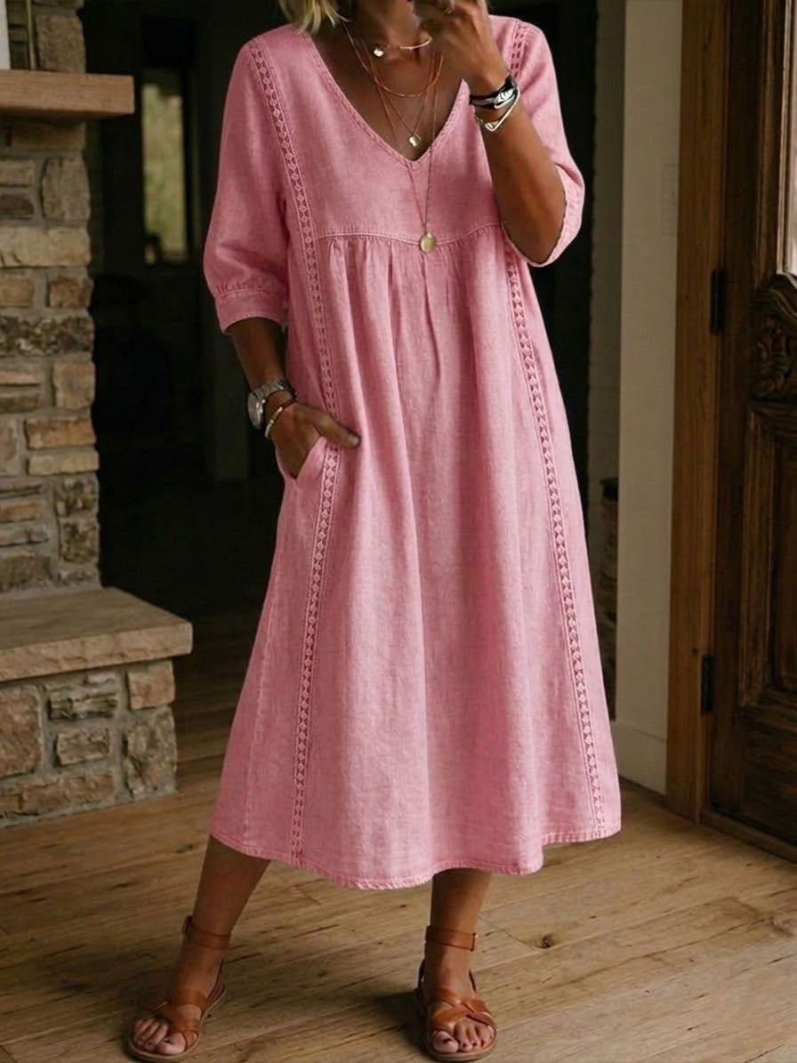 Juniper - Chic Patchwork Maxi Dress