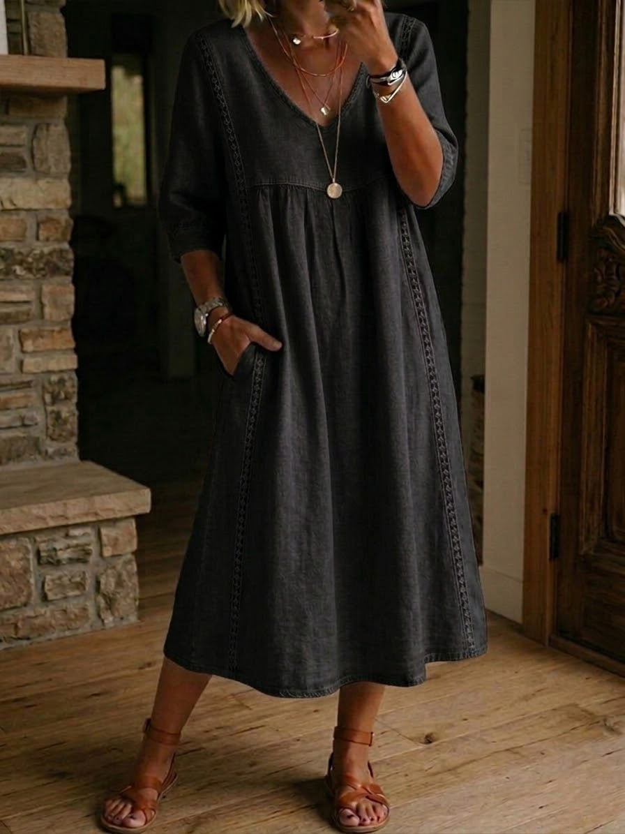 Juniper - Chic Patchwork Maxi Dress