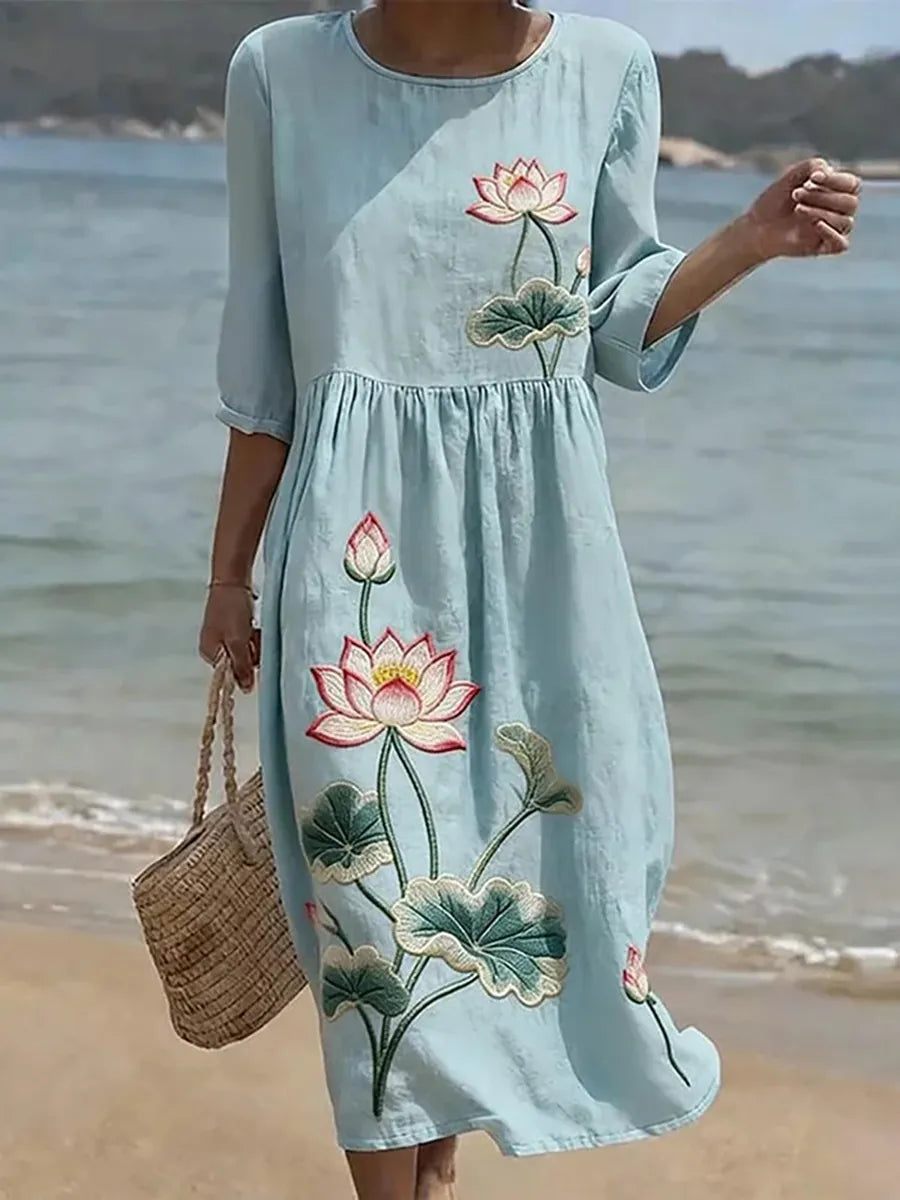 Palmyra - Floral Embroidered Maxi Dress