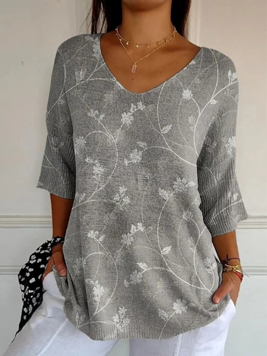 Paloma - Floral Knit Pullover