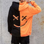 Men's graphic color-block hoodie with kangaroo pocket