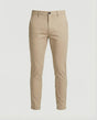 Men's grey slim fit chino trousers, front view