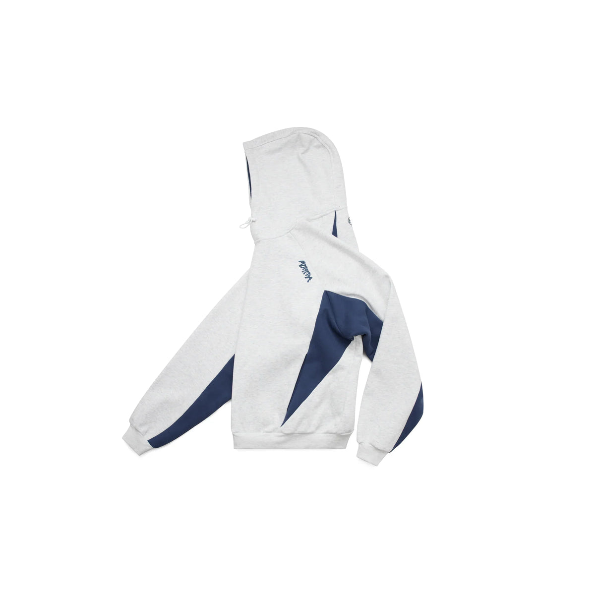 Unisex two-tone colorblock hoodie with hood, long sleeves and contrast panels