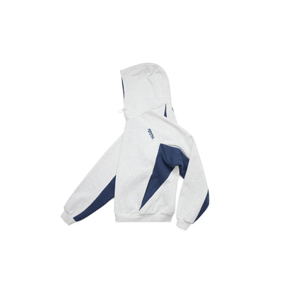 Unisex two-tone colorblock hoodie with hood, long sleeves and contrast panels