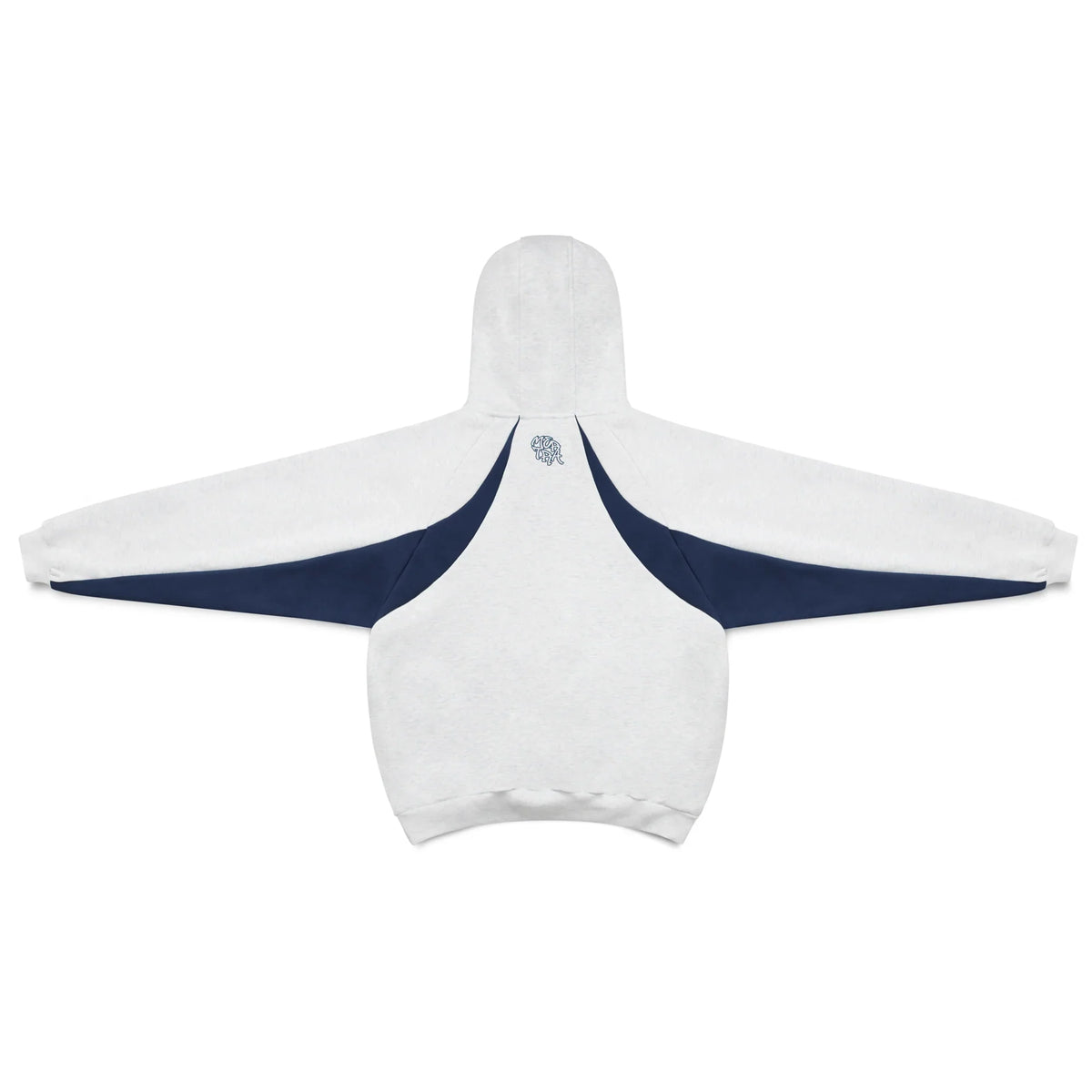 Unisex two-tone colorblock hoodie with hood, long sleeves and contrast panels
