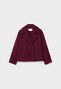 Women's double-breasted jacket with notched lapels and long sleeves