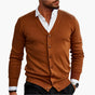 Men's long-sleeve V-neck button cardigan