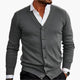 Men's long-sleeve V-neck button cardigan