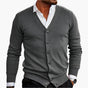 Men's long-sleeve V-neck button cardigan