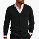 Men's long-sleeve V-neck button cardigan