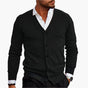 Men's long-sleeve V-neck button cardigan