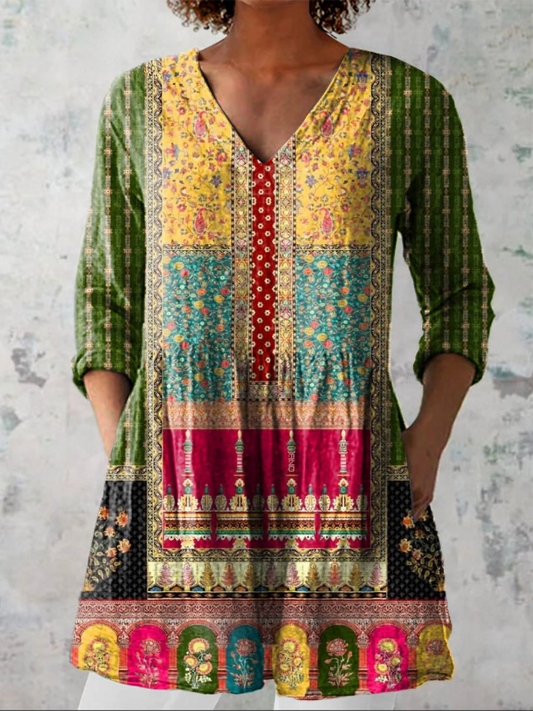 Stella- Flowy V-Neck Blouse