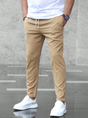 Men's casual tapered trousers with drawstring waist and side pockets
