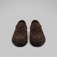 Men's penny loafers with rounded toes and slip-on design