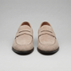 Men's penny loafers with rounded toes and slip-on design