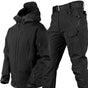 Unisex hooded utility jacket and cargo trousers set with multiple pockets