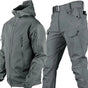 Unisex hooded utility jacket and cargo trousers set with multiple pockets