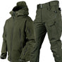 Unisex hooded utility jacket and cargo trousers set with multiple pockets