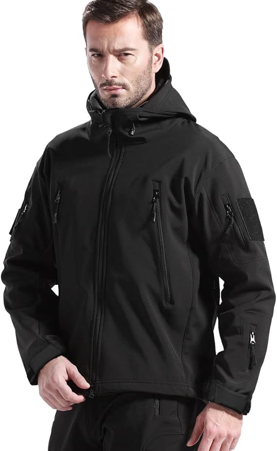 Unisex hooded utility jacket and cargo trousers set with multiple pockets