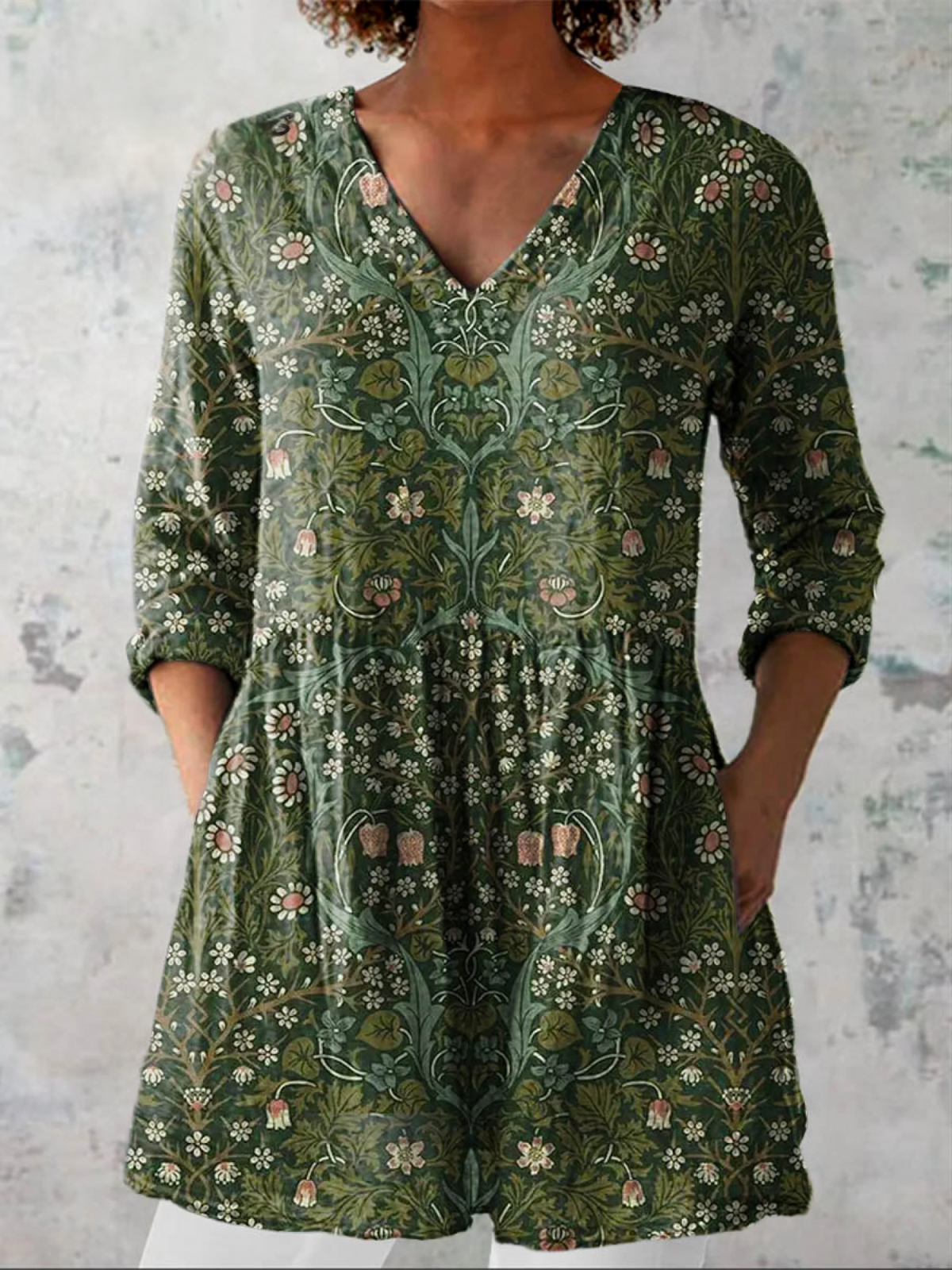Valentina - Flowy V-Neck Blouse