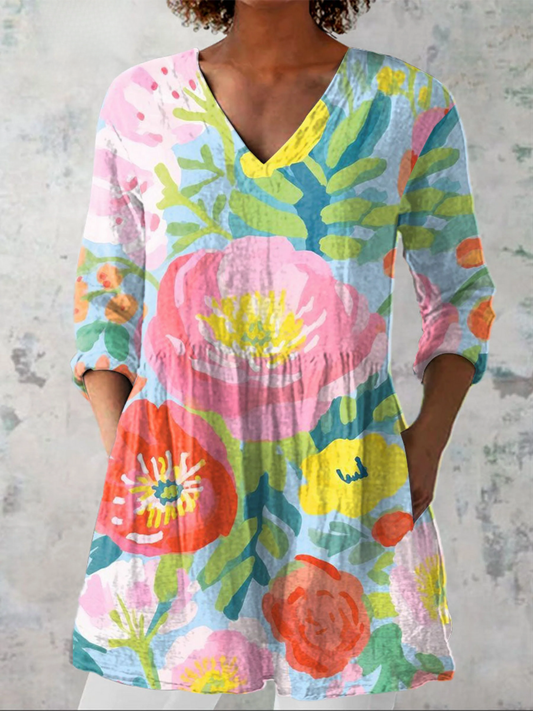 Vera - Flowy V-Neck Blouse