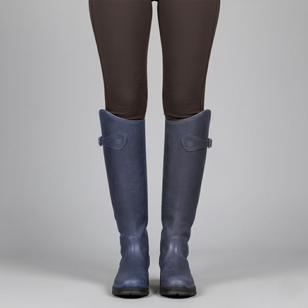 Women's Leather Riding Boots – Supportive Comfort Knee-High Outdoor Boots 9