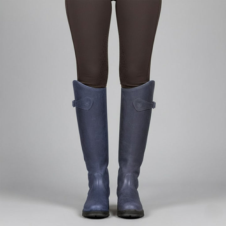 Women's Leather Riding Boots – Supportive Comfort Knee-High Outdoor Boots 9
