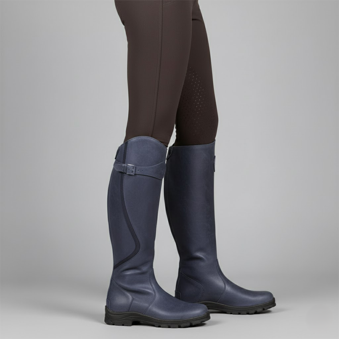Women's Leather Riding Boots – Supportive Comfort Knee-High Outdoor Boots 8