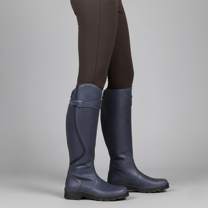 Women's Leather Riding Boots – Supportive Comfort Knee-High Outdoor Boots 8