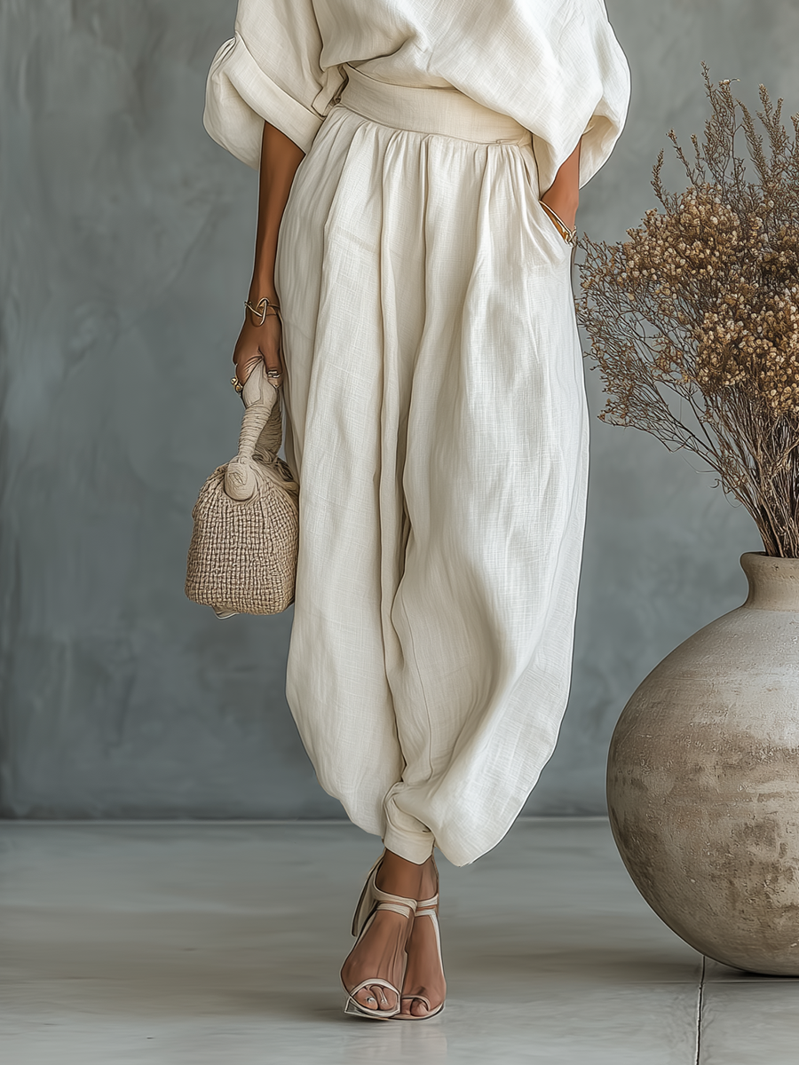 Viviana - Relaxed Linen Top & Pants Set