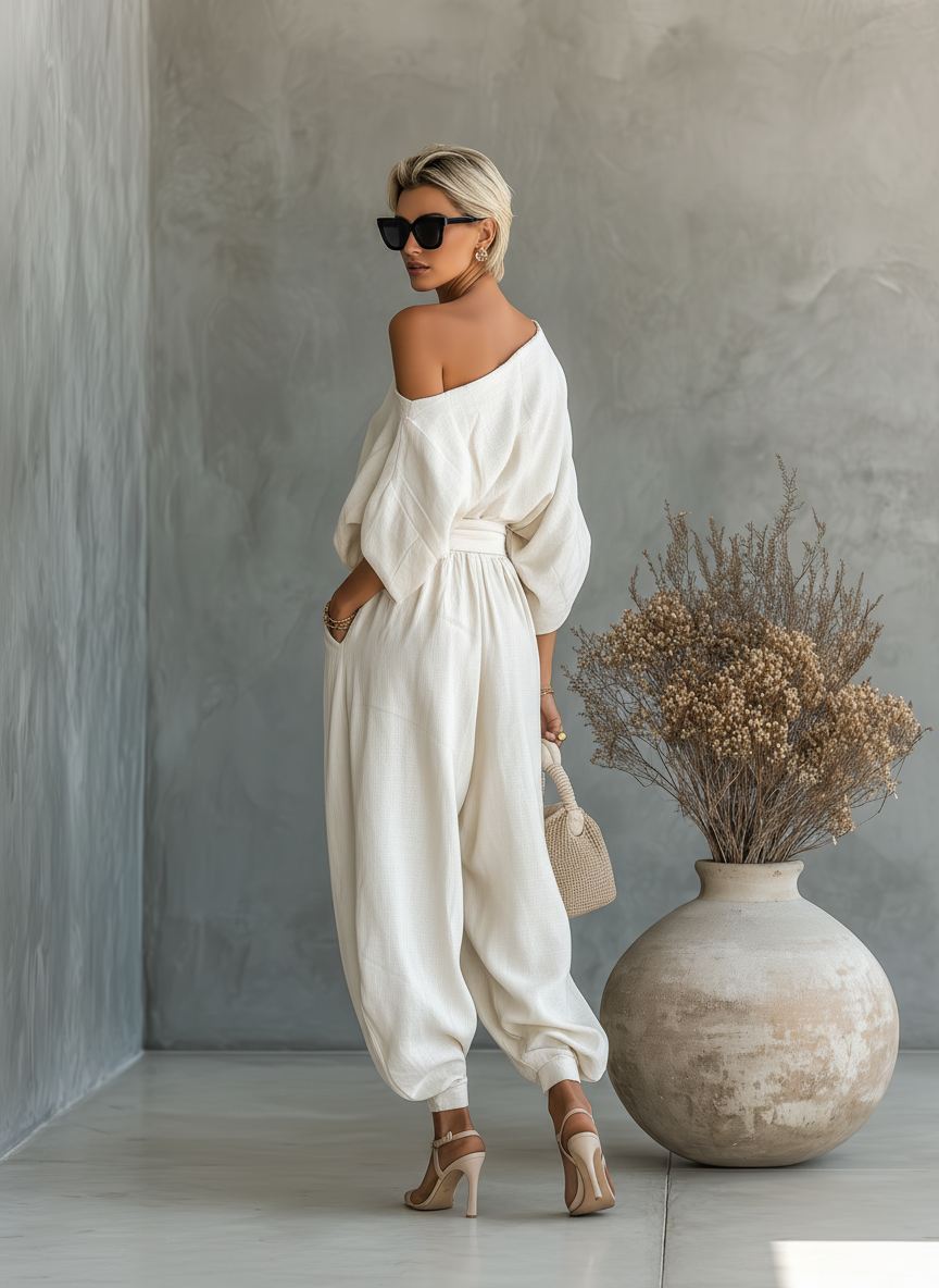 Viviana - Relaxed Linen Top & Pants Set