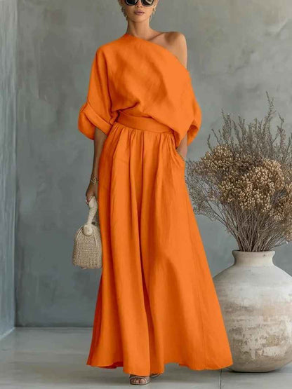 Viviana - Relaxed Linen Top & Pants Set