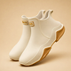 Women's waterproof pull-on ankle boots with lug soles